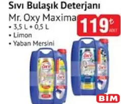 MR. OXY MAXİMA SIVI BULAŞIK DETERJANI 3,5 L+0,5 L